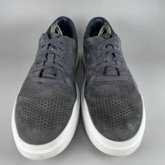 Cole Haan GrandPro Rally Men's Size 10.5 M Laser Cut Blue Suede Casual Sneakers - Picture 2 of 9